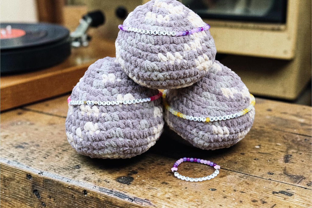 Large Crochet Rocks with Friendship Bracelets
