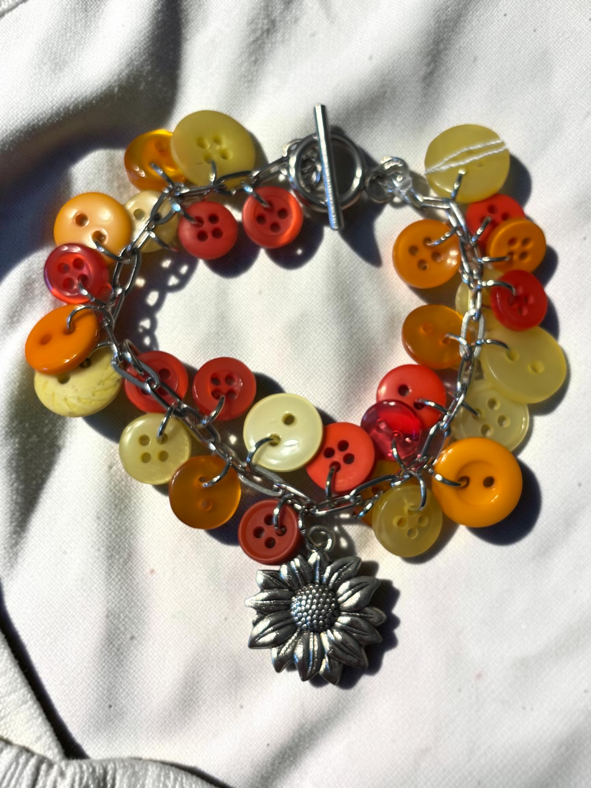 Sunflower Button Bracelet