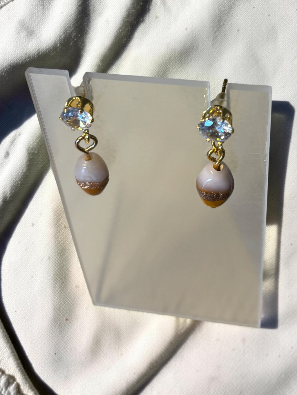 Color block Ceramic Studs